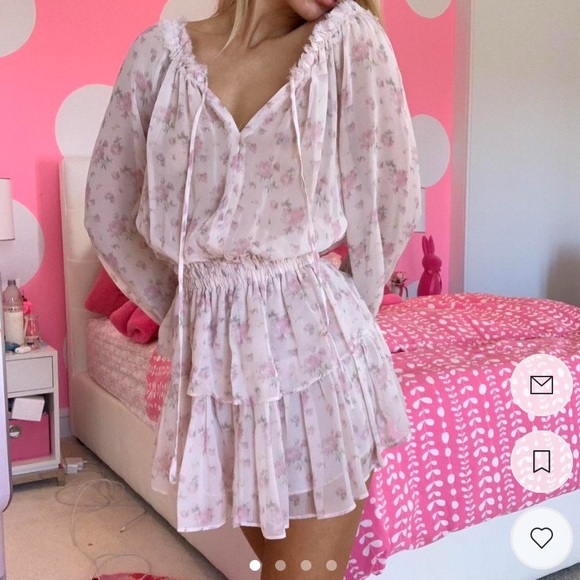 LoveShackFancy Dresses Love Shack Fancy Pink Dress Sz L Poshmark
